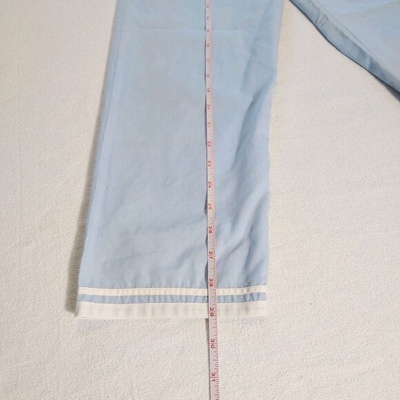 Vtg Asian Plum Blossoms Blue Chinese Embroidered 2 Piece Outfit Set Sz 10 - Picture 7 of 8